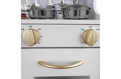 Fából gyermek konyha XL tartozékokkal – fehér