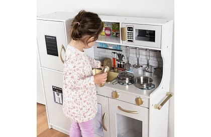 Fából gyermek konyha XL tartozékokkal – fehér