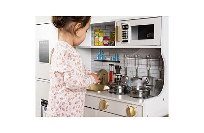 Fából gyermek konyha XL tartozékokkal – fehér