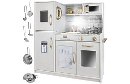 Fából gyermek konyha XL tartozékokkal – fehér