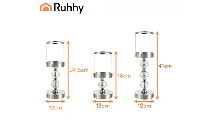 Szett 3 gyertyatartó – Glamour