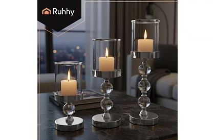 Szett 3 gyertyatartó – Glamour