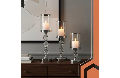 Szett 3 gyertyatartó – Glamour