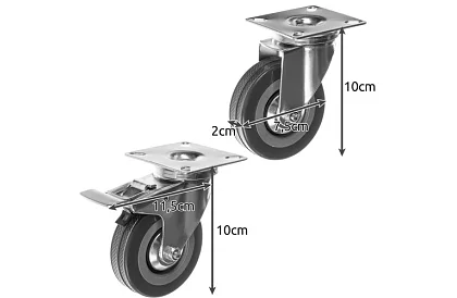 Forgatható gumi kerekek – 4 darabos készlet