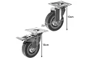 Forgatható gumi kerekek – 4 darabos készlet