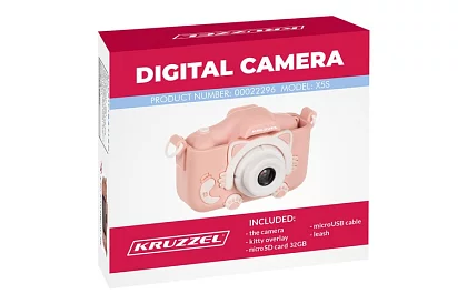 Digitális fényképezőgép gyerekeknek 32GB kártyával - rózsaszín