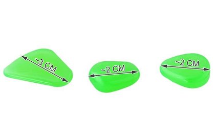 Fénylő fluoreszcens kövek - 100 db