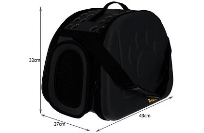 Szállítóbox - utazótáska állatoknak - fekete