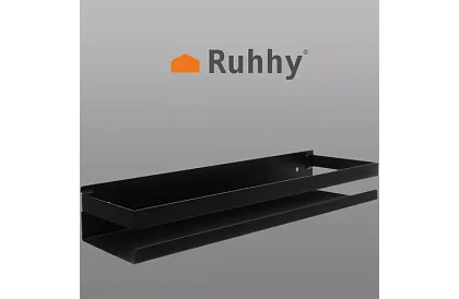 Fürdőszobai polc - fekete - 50 cm