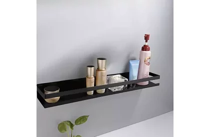 Fürdőszobai polc - fekete - 50 cm