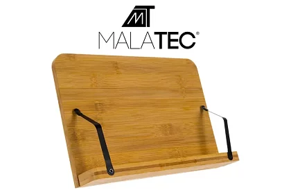 Fából állvány könyv és laptop számára