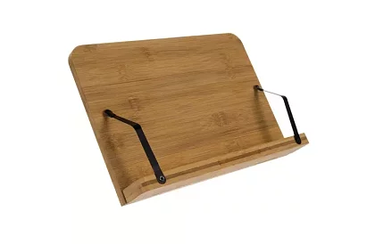 Fából állvány könyv és laptop számára