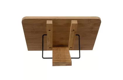 Fából állvány könyv és laptop számára