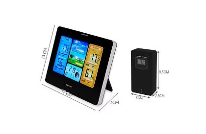 Vezeték nélküli digitális meteorológiai állomás külső érzékelővel