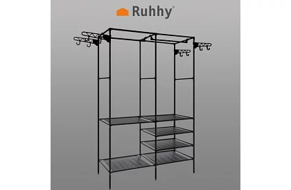 Dupla ruhatartó XXL - 173 x 36 x 108 cm