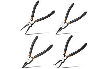 Kleště seger - 4 darabos szeggyűrű fogó készlet