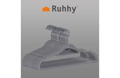 Samet vállfák ruhákhoz – dupla - 20 db-os készlet