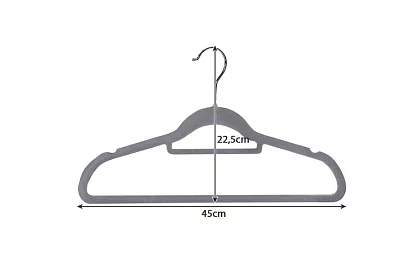 Samet vállfák ruhákhoz – dupla - 20 db-os készlet