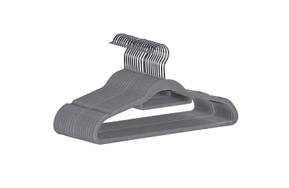 Samet vállfák ruhákhoz – dupla - 20 db-os készlet