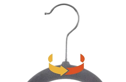 Samet vállfák ruhákhoz – dupla - 20 db-os készlet