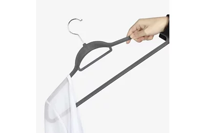 Samet vállfák ruhákhoz – dupla - 20 db-os készlet