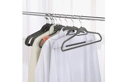 Samet vállfák ruhákhoz – dupla - 20 db-os készlet