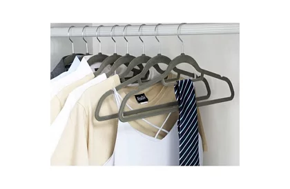 Samet vállfák ruhákhoz – dupla - 20 db-os készlet