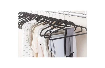 Samet vállfák ruhákhoz – dupla - 20 db-os készlet