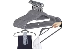 Samet vállfák ruhákhoz – dupla - 20 db-os készlet