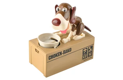 Pénzes doboz – Éhes kutya - barna