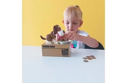 Pénzes doboz – Éhes kutya - barna