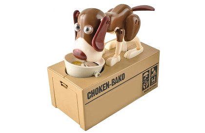 Pénzes doboz – Éhes kutya - barna