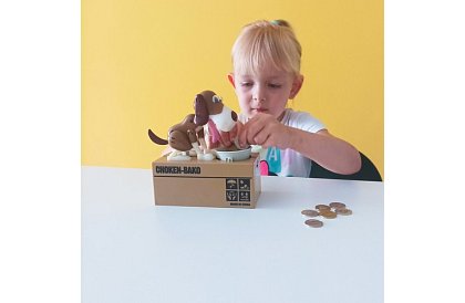 Pénzes doboz – Éhes kutya - barna