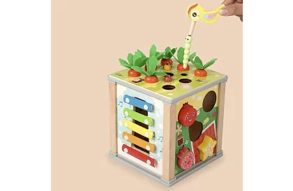 Fából készült érzékelő és oktató kocka