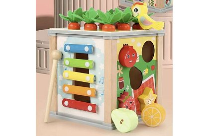 Fából készült érzékelő és oktató kocka