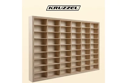 Fa polc - autószervező - 54 rekesz