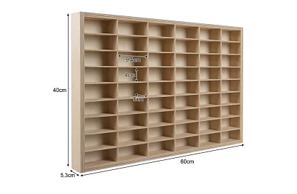 Fa polc - autószervező - 54 rekesz
