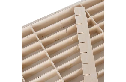 Fa polc - autószervező - 54 rekesz