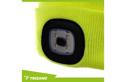 Kétrétegű téli sapka LED lámpával – sárga