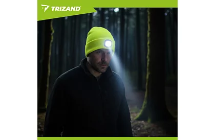 Kétrétegű téli sapka LED lámpával – sárga