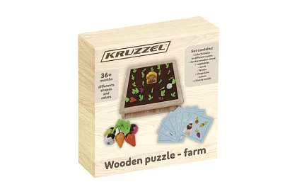 Fából játék 2 az 1-ben – farm