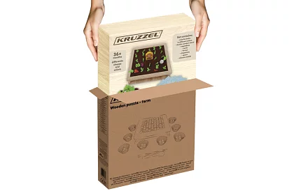 Fából játék 2 az 1-ben – farm