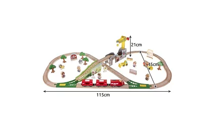 Fa fából készült vasút - vonatpálya 3,2 m