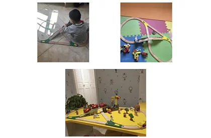 Fa fából készült vasút - vonatpálya 3,2 m