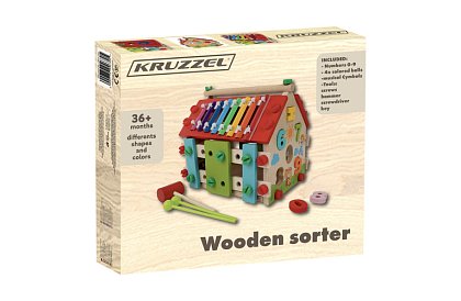 Fábólított oktatási érzékelő házikó