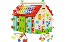 Fábólított oktatási érzékelő házikó