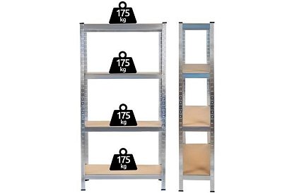 Raktári polc 150x75x30