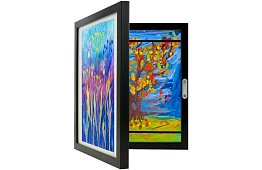 Művészi nyitott keret fényképekhez – A4-es rajzok - fekete