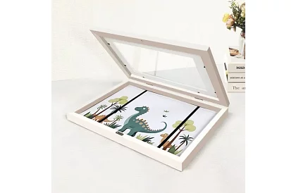 Művészi nyitott keret fényképekhez – A4-es rajzok - fehér