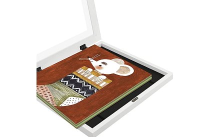 Művészi nyitott keret fényképekhez – A4-es rajzok - fehér